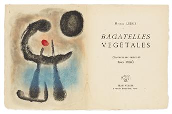 JOAN MIRÓ Bagatelles végétales.